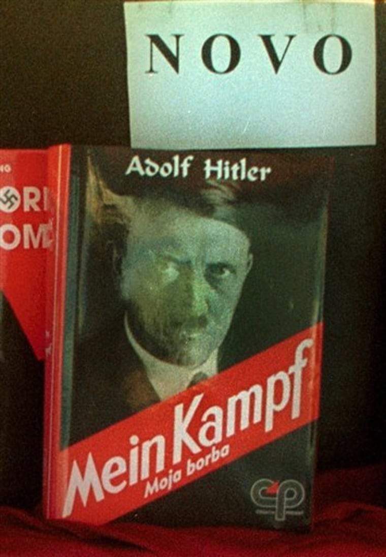 Though widely available in the English-speaking world, "Mein Kampf" has never been reprinted in Germany since World War II.